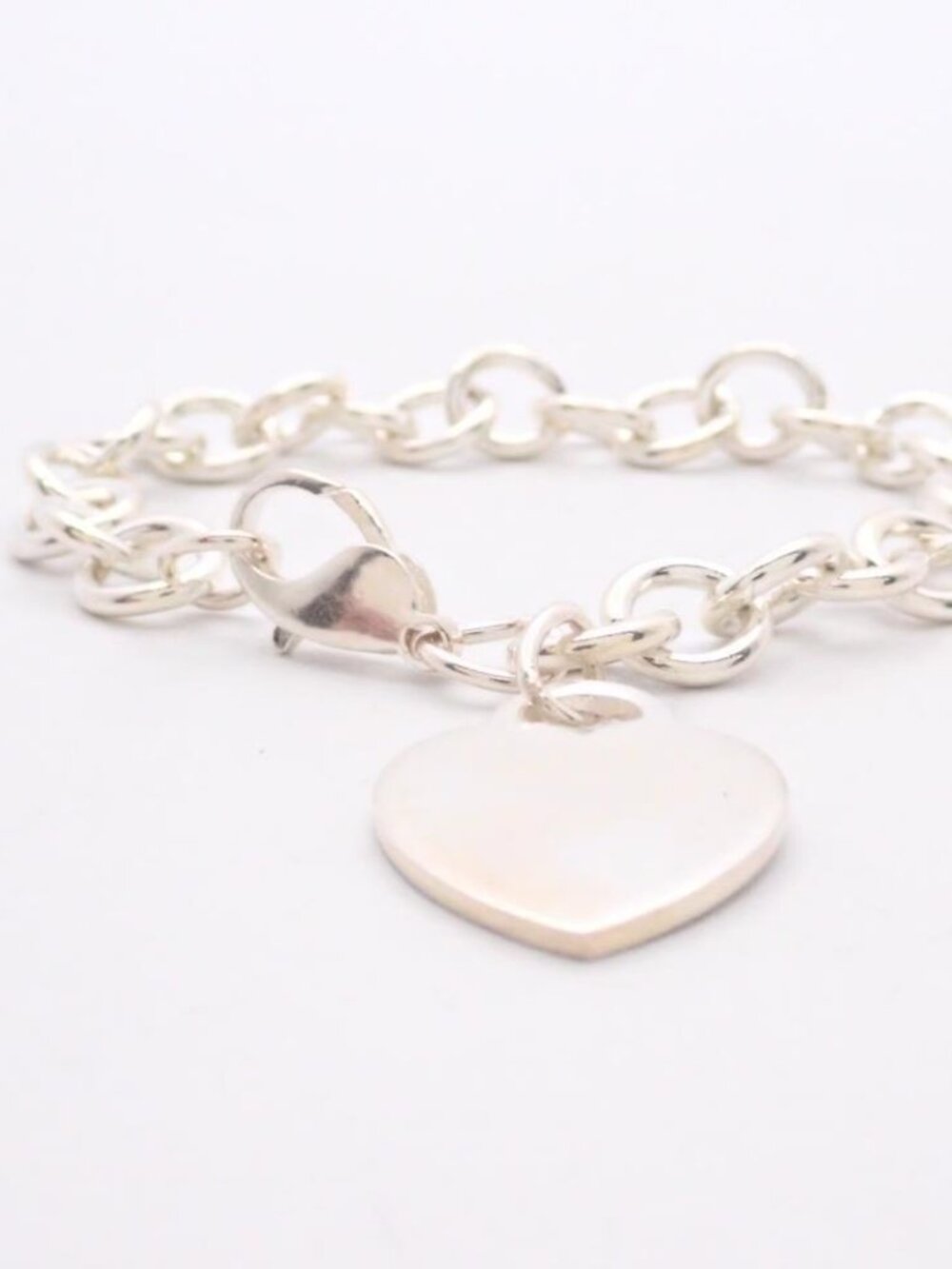 Tiffany & Co. Heart Bracelet 925 ~7.75in.